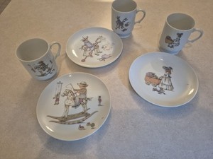 Vintage Lenox Special Child's Dinnerware Set L86 Pattern - 3 Plates & 3 Mugs...