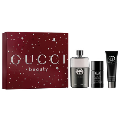 Gucci Beauty Gift Set - Guilty Pour Homme EDT, Shower Gel & Deodorant Stick