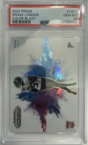 Drake London #CB-17 2022 Panini Prizm Color Blast card