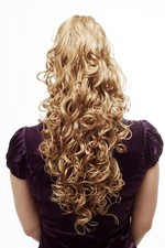 Voluminös wallendes Haarteil Pferdeschwanz Zopf lockig lang Blond 60cm N310-124