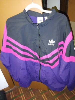 Throwback Adidas Wind Breaker ZipUp Jacket Sz XL ,Male Or Female, 
