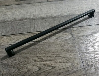 Amerdeco 6pk Matte Black Cabinet Pulls 12.6Inch(320MM) Hole Centers Handles
