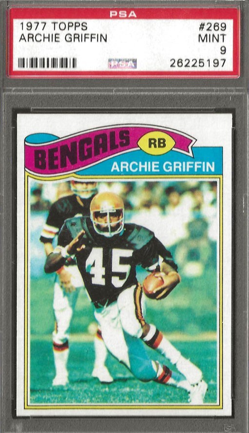 1977 Topps #269 ARCHIE GRIFFIN Cincinnati Bengals ROOKIE - PSA 9 Only 21 Higher
