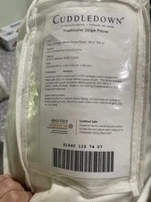 $299 Cuddledown USA New 1pc Standard Pillow Goose Down Medium 18oz LAST