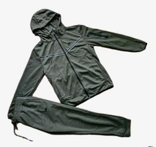 New Nike Tech Cotton Sweat Suit  Hoodie & Joggers Men's Set Olive Medium. Read!