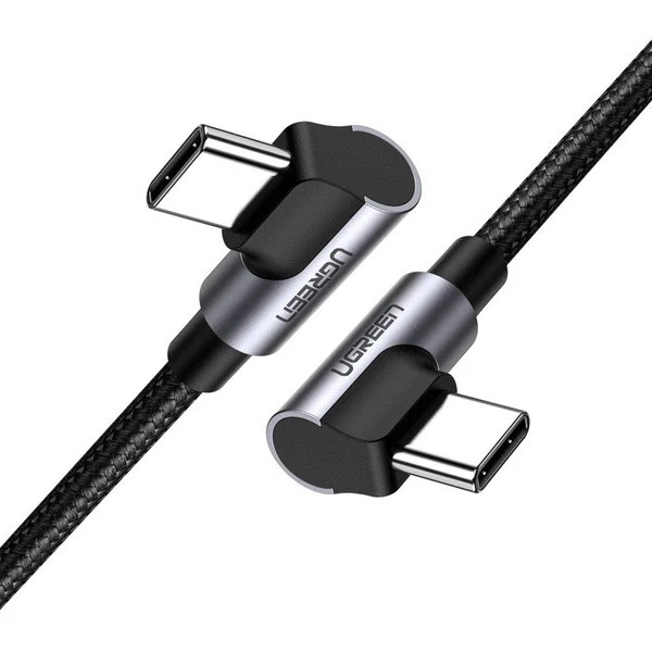 Ugreen Câble USB-C vers USB-C Angulaire PD 60W 3A 1m (Gris)