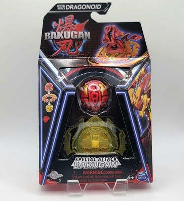 Bakugan Special Attack Dragonoid Red & Gold Spinning Action Figure - NEW
