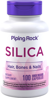 Silica Supplement | 500mg | 100 Capsules | Non-GMO | by Piping Rock