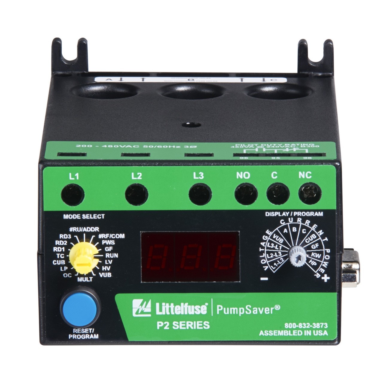 Littelfuse SymCom 777-P2 3-Phase Overload Monitor Relay 200-480VAC 2-800 FLA