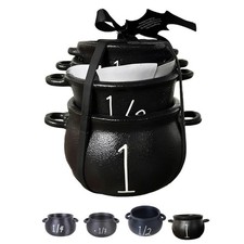 Mini Witches Cauldron Measuring Set 4 Sizes Magical Kitchenwares Halloween