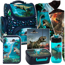 Dino Dinosaurier Schulranzen Set 7 Teile Federtasche Jurassic World Schultüte 70