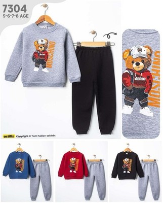 Moschino Boys' Bear Sweatshirt & Pants Set, Sizes 5-8, Style 7304