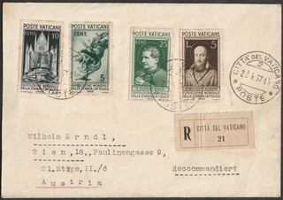 1937 22 APR AEROG.RACC.PER VIENNA FRANKED FOR 5.40 L. "PRESS EXHIBITION"