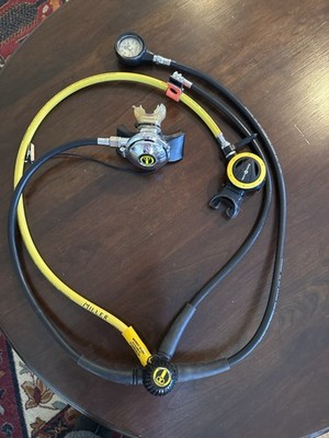 Aqua Lung Conshelf XIV Scuba Regulator Set w/ Octopus SPG Gauge Hoses Untested