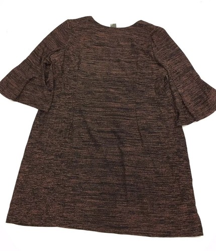 NWT Women's TAYLOR Plus Sz 24W Lurex Knit Metallic Weave A-Line Dress - Picture 4 of 10