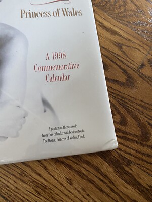 NEW SEALED 1998 Commemorative Calendar Sealed Diana Princess Of