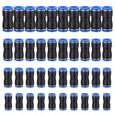 40 Pcs Straight Push Connectors Pneumatic Connect Fittings Air Line Quick Hose