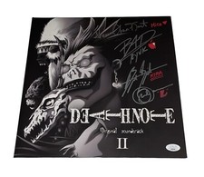 Brad Swaile Brian Drummond +2 Vinilo Death Note Mondo Firmado Vol. 2 Auto JSA Certificado de Autenticidad