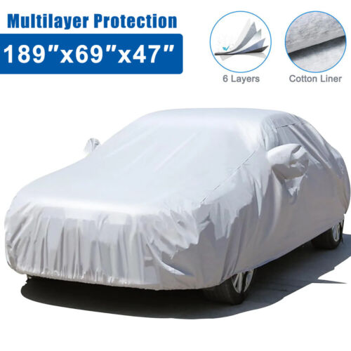 Full Car Protection Cover Waterproof Sun UV Snow Dust Rain Resistant For Sedans