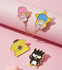 Sanrio Characters Hello Kitty And Friends Metal Enamel Pins Set 3 Pack