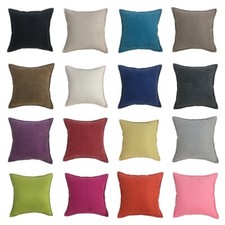 Solid Fabric Cushion Cover Home Sofa Bed Car Throw Pillow Case Decor 18'' 22''