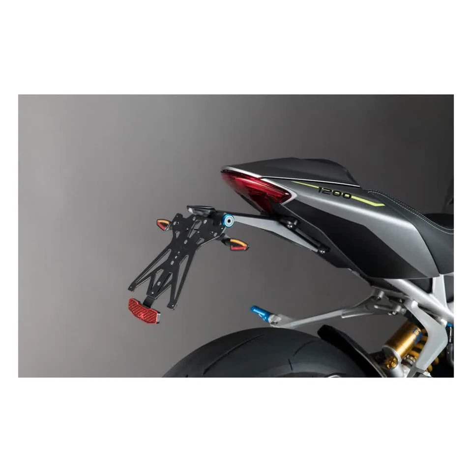 Frecce omologate moto Lightech nero per Triumph 765 STREET TRIPLE RS 2017-2024 Foto 4 de 4