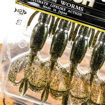KEITECH Crazy Flapper Soft Creature Craw Jig Trailer 4.4'' 6ct SILVER FLASH CRAW