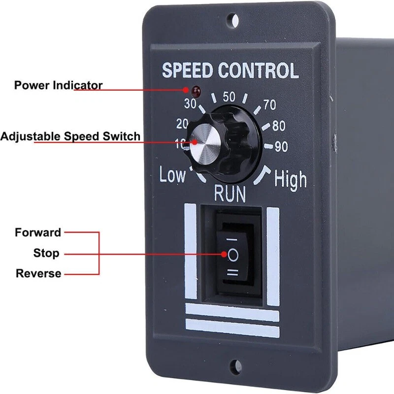 DC Motor Forward and Reverse Continuously Variable Speed Controller 12V-60V - Image 4 of 4