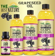 GRAPESEED OIL 100% Cold Pressed Unrefined, Organic, Pure & Natural 100ml NEW