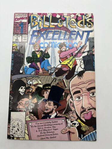 Bill and Ted's ausgezeichnetes Comicbuch #1. Dezember 91 Marvel Comics Tasche und Brett - Bild 1 von 3