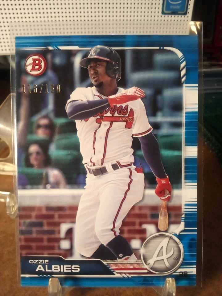 Ozzie Albies 2019 Topps Bowman Blue /150 Braves - Image 3 of 4