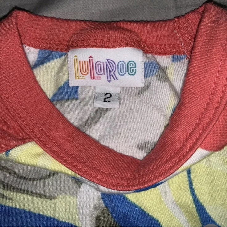 Niñas Niños Lularoe Floral Sloan Top-talla 2-(talla es 2T-5)-USADO EN EXCELENTE ESTADO Foto 3 de 4