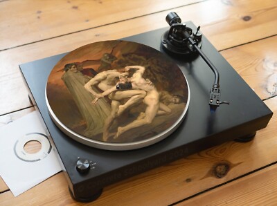 ''Dante und Virgil in der Hölle'' von Bouguereau Filz-Plattenspieler Slipmat Gotik