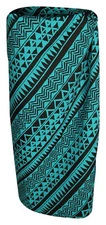 Pareo Hawaiia Swimwear Cover Up Sarong Lava Wrap Dress Teal Blue Green Black