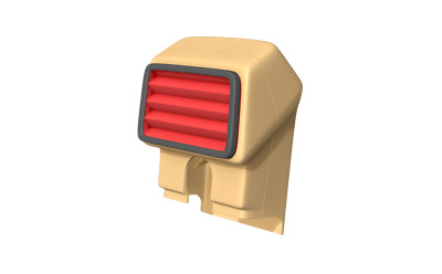 Mercedes Benz 3rd Interior Brake Light Housing - T124 - Creme Beige - No