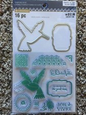 Coastal Village Sentiments Clear Stamp and Die Set By Recollections New