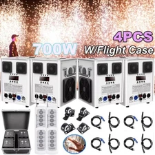 4PCS 700W Cold Spark Firework Machine Stage Effect Wedding DJ Party DMX w/Case