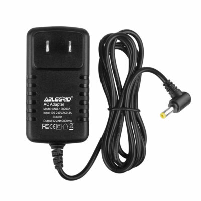 12V 2A AC/DC Wall Power Charger Adapter Cord For Initial Portable DVD Player