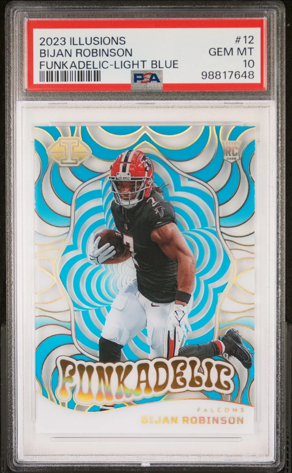 Bijan Robinson Panini Illusions Funkadelic #12 Light Blue