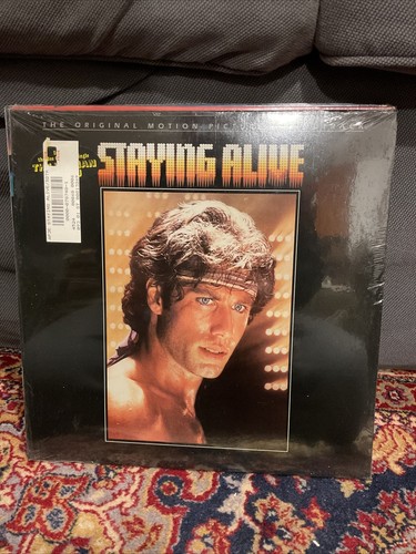 STAYING ALIVE Soundtrack LP 1983 The Bee Gees Factory Sealed HYPE STICKER