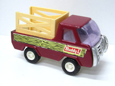 Vintage BUDDY L  Horse Rack Truck - Steel - Red - Made In Japan 1970's