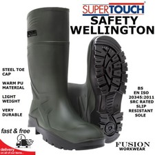 Image of SAFETY WELLINGTON.LIGHT WEIGHT.BOOT, WARM PU,WELLY,PUROFORT,SAFETY TOE.STEEL TOE
