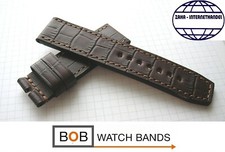 BOB ECHTLEDERBAND DICKES MARINO EXTREME MOKKA 24-24 mm Kompatibel mit Panerai
