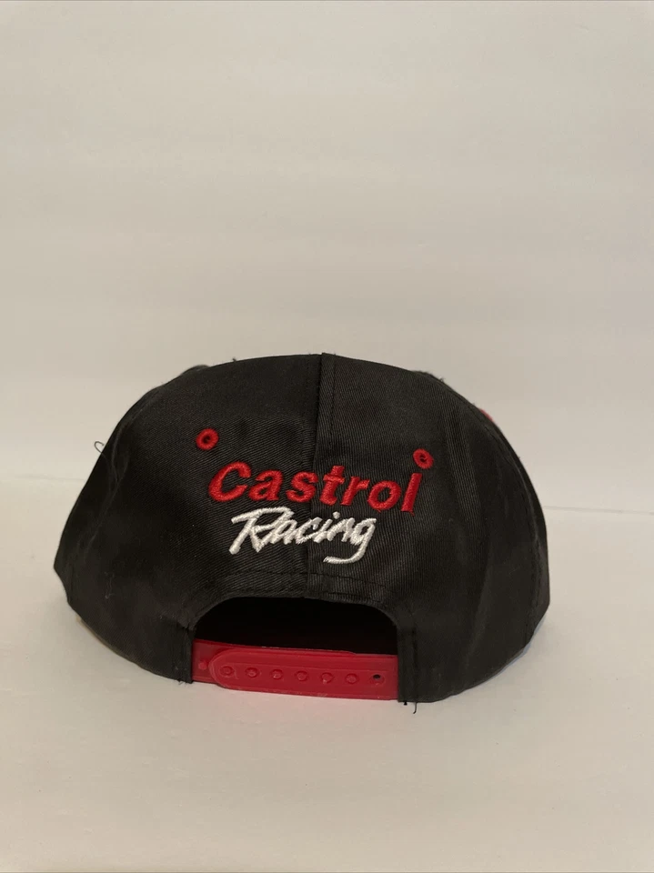 Sombrero SnapBack Vintage Años 90 Logo 7 John Force Negro y Rojo Foto 4 de 4