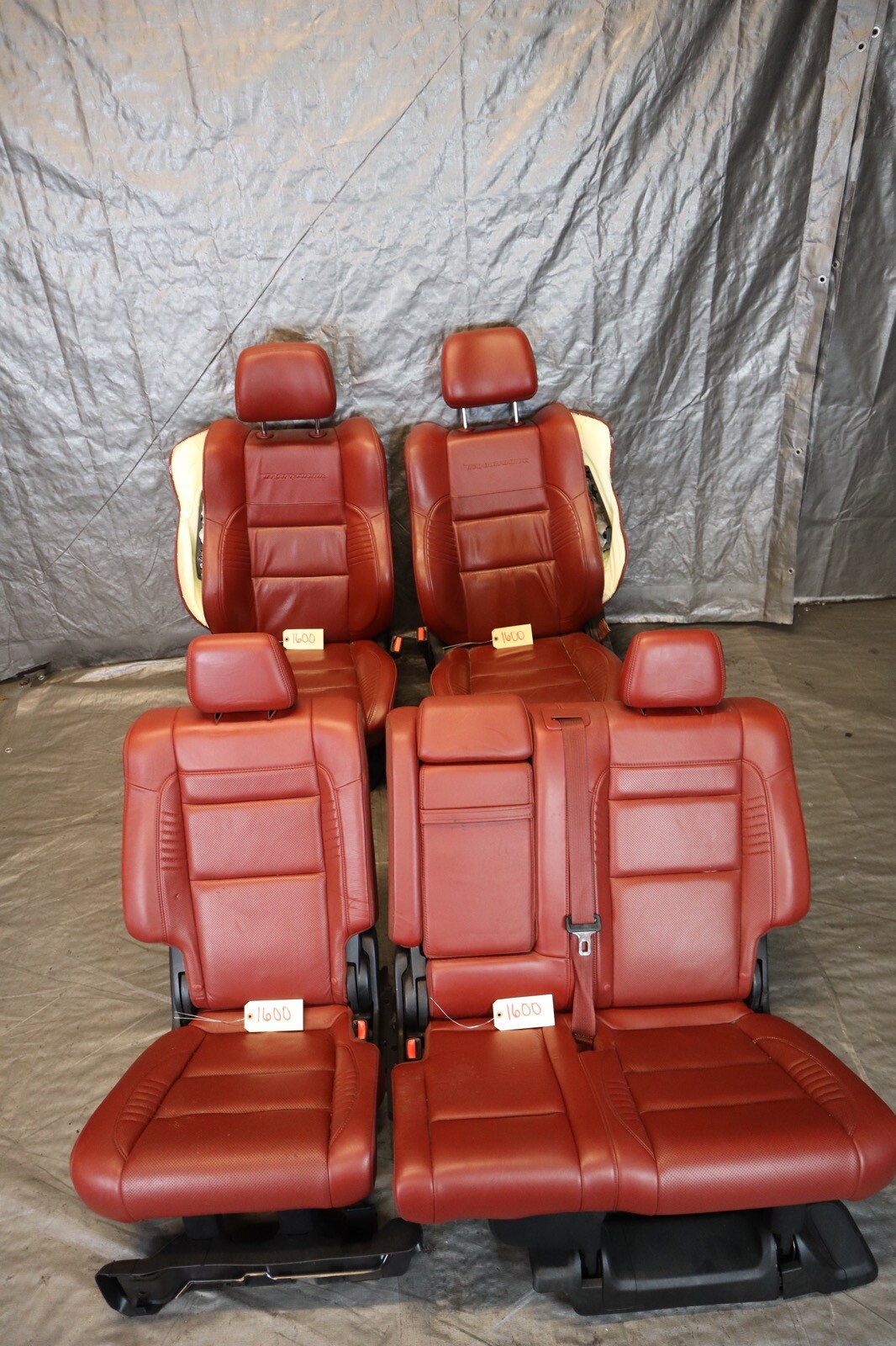 2018 JEEP TRACKHAWK HELLCAT 6.2L OEM RED LEATHER FRONT N REAR SEATS