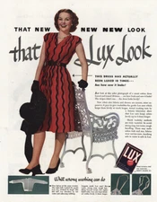1945 Lux Soap: That Lux Look Vintage Print Ad