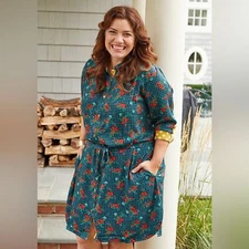 Matilda Jane Fa La La Floral Shirt Dress Size Small