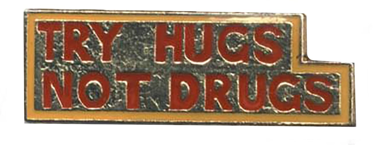 Pack of 50 Try Hugs Not Drugs Bike Motorcycle Hat Cap Lapel Pin HP4721