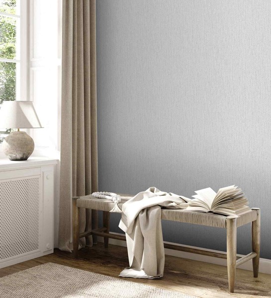 Vliestapete 39026-3 Grau Silber Metallic Struktur Uni Attractive 2 (2,63€/1Qm)-image