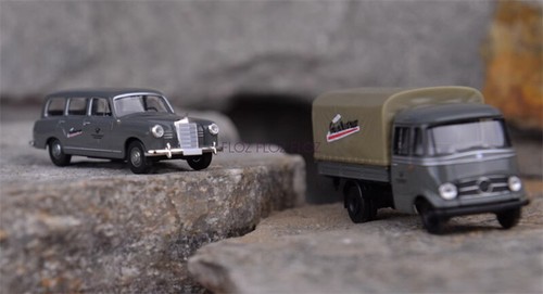 1:87 for BRELINA for Benz 2ER SET 180 Station Wagon & L319 DBP Schnellbautrupp - Picture 2 of 7